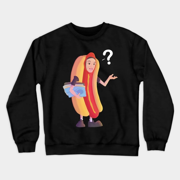 Hot Dog Car Guy Crewneck Sweatshirt by Domingo Illustrates